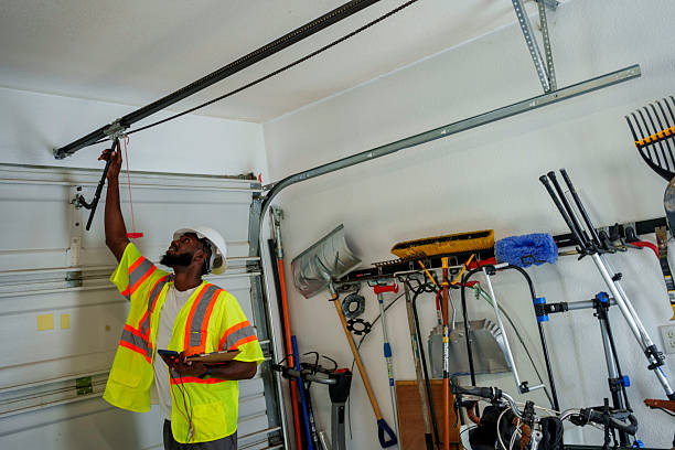 Professional Garage Door Installation technician working in Grand Haven, MI